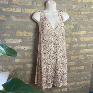 FREE PEOPLE ~ Beaded Woven Sheer Sun Festival Dress